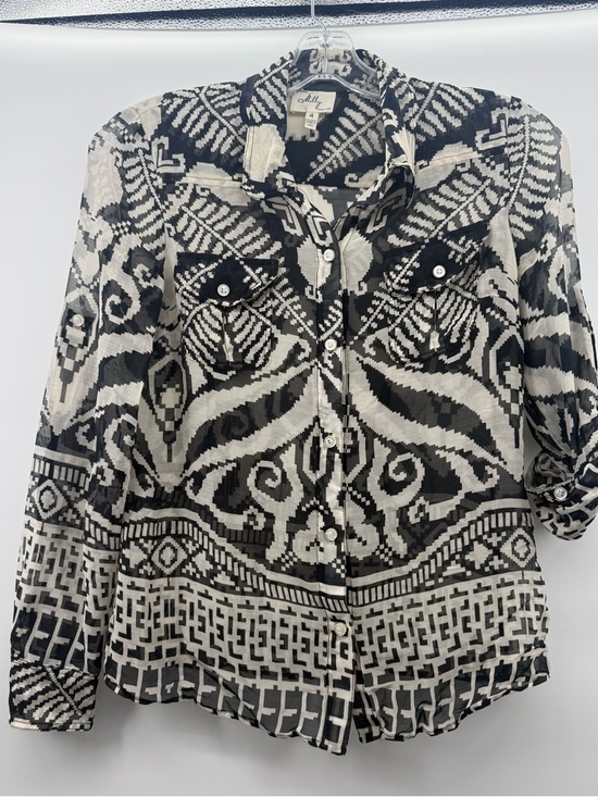 Milly of New York Tops - An original Milly of New York geometric print silk blend  blouse size 4